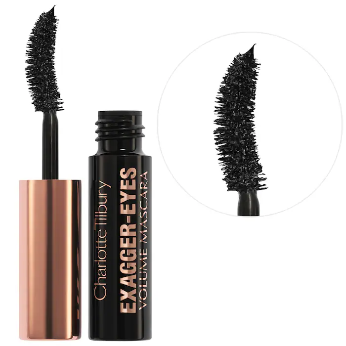 ریمل مینی شارلوت تیلبری مدل اگزجر‌آیز حجم‌دهنده و فرکننده شارلوت تیلبری  Charlotte Tilbury Mini Exagger-Eyes Volumizing and Curling Mascara - آرو