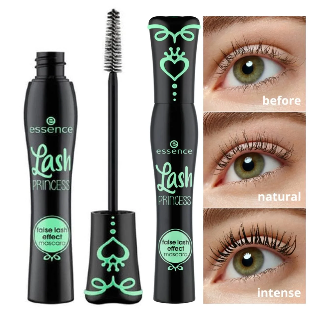 ریمل لش پرینسس سبز اسنس  Essence Lash Princess False Lash Effect Mascara