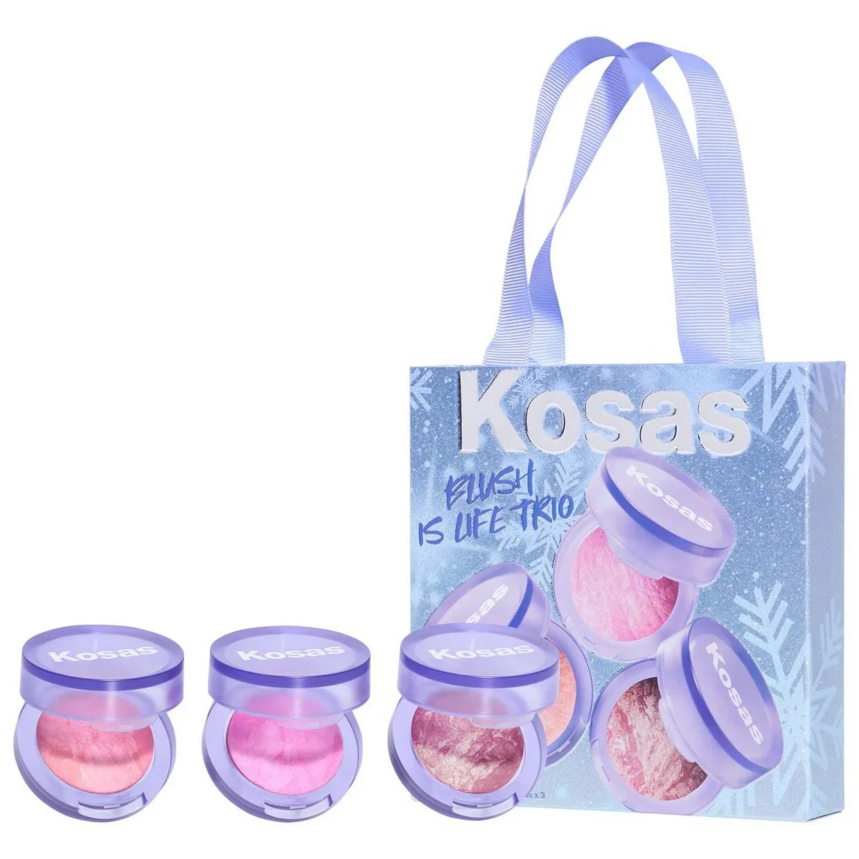 پک رژگونه مینی کوساس – سه‌تایی بلَش ایز لایف KOSAS Mini Blush Is Life Trio – Butterflies • Blissed